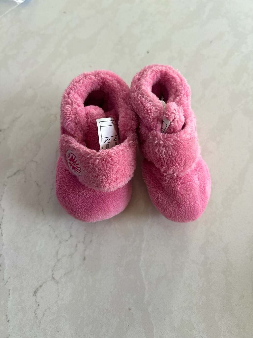 UGG Bixbee Infant Pink Fleece Booties Size 0/1